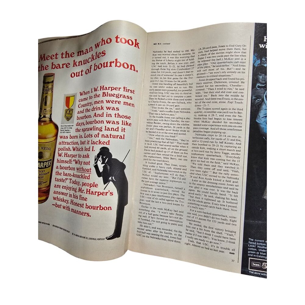 Vintage 1969 Sports Illustrated Magazine Collectible Football Issue Mustang Ad - Picture 6 of 8
